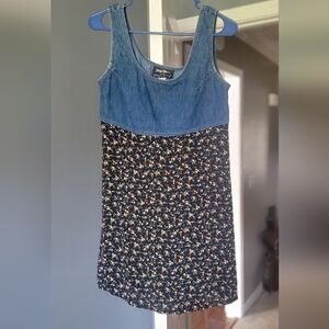 Carole Little Blue Sleeveless Scoop Neck Sundress